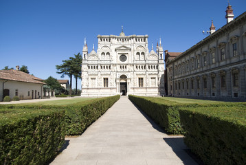 Fototapeta na wymiar Certosa di Pavia. Włoski klasztor