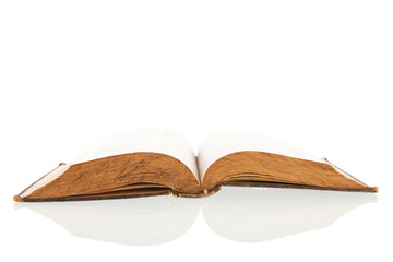 Open old book