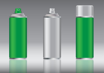 Obraz premium green aluminum spray can vector images
