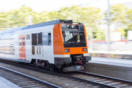 Train entering the station