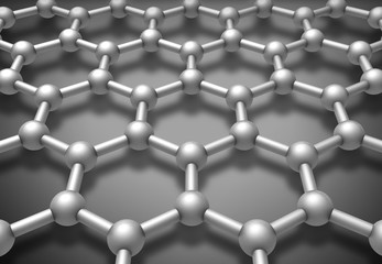 Graphene layered molecule structure