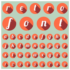Retro type font, vintage typography, Vector EPS10