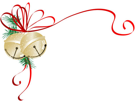 Jingle bells isolated outline Royalty Free Vector Image