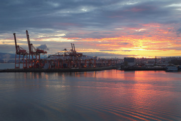 Vancouver Port Sunrise, Burrard Inlet