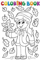 Coloring book with autumn theme 2