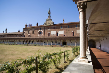 Obraz premium Inside view of the Certosa di Pavia. Italian monastery