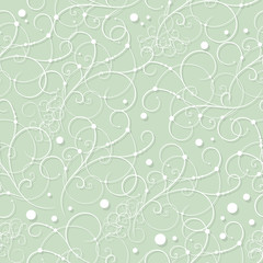 Seamless pattern with swirls and circles - 55521086