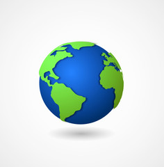 globe world icon 3d
