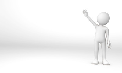 3d human lift his arm