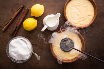 Making creme brulee traditionally