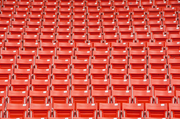 Fototapeta premium Seats on main stand of public national stadium.