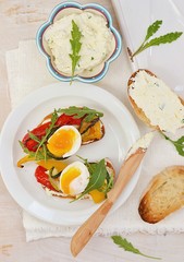 bruschetta with grilled  vegetables