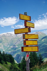 panneau de sentier pédestre