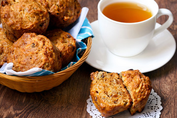muffins and cup of tea