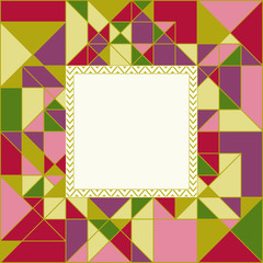 Colorful Geometric Pattern Card Design