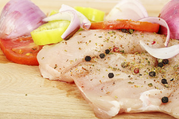 raw chicken fillet
