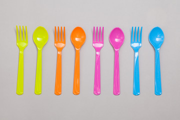 plastic spoon and fork