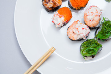 Sushi On White Dish