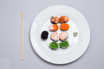 Sushi On White Dish