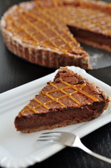 Schokoladen Karamell Tarte