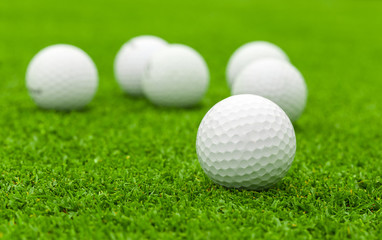 golf ball on green course