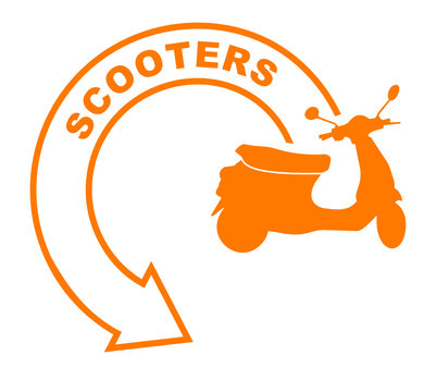 scooters fl&egrave;che orange