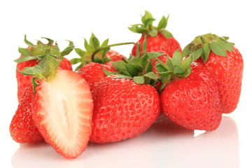 Fresh strawberry isolated on white