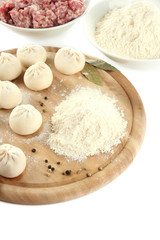 Raw Georgian khinkali