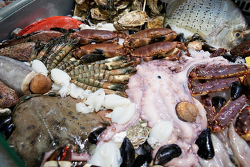 Great variety of fish and seafood