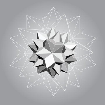 Polyhedron,abstract background