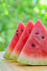 Sliced watermelon