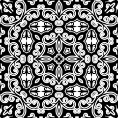 Vintage monochrome seamless pattern