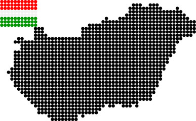 Obraz premium map of hungary