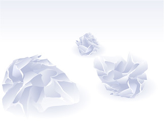 Crumpled papers. Vector.