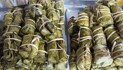 Thai sticky rice dessert