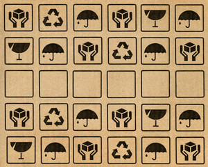 Cardboard box symbols