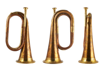 Trumpet musical instrument isolated - Powered by Adobe