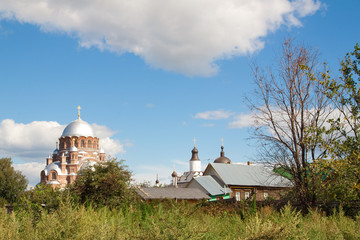 Fototapeta na wymiar Landscape with Red Church