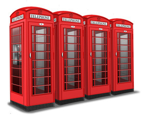 Obraz premium Britische Telefonzellen