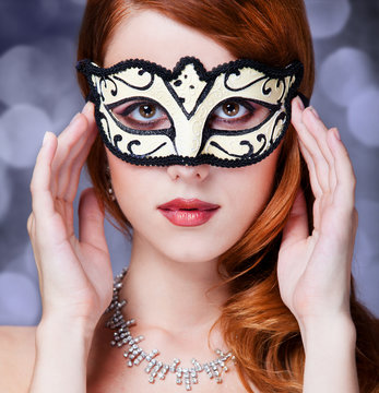 Fashion women with mask.