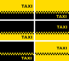 set of taxi business cards