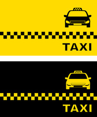 black and yellow taxi card