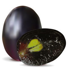 Grapes on a white background