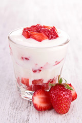 strawberry and yoghurt