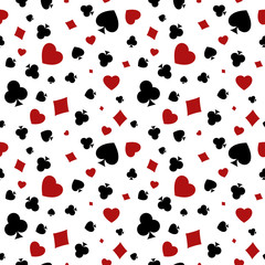 Heart, diamond, spade and clubs background