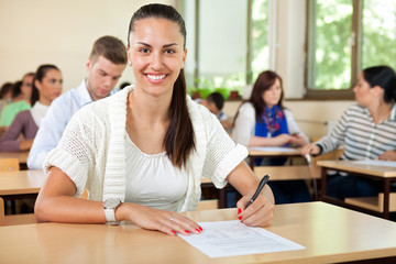 Portrait of university student