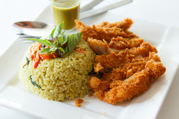 Fried rice with green curry