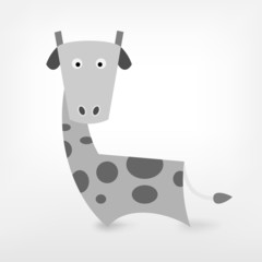 Graphic Black and White giraffe