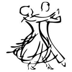 Paar Tanzen Silhouette Vektor