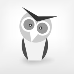 Graphic Black and White owl